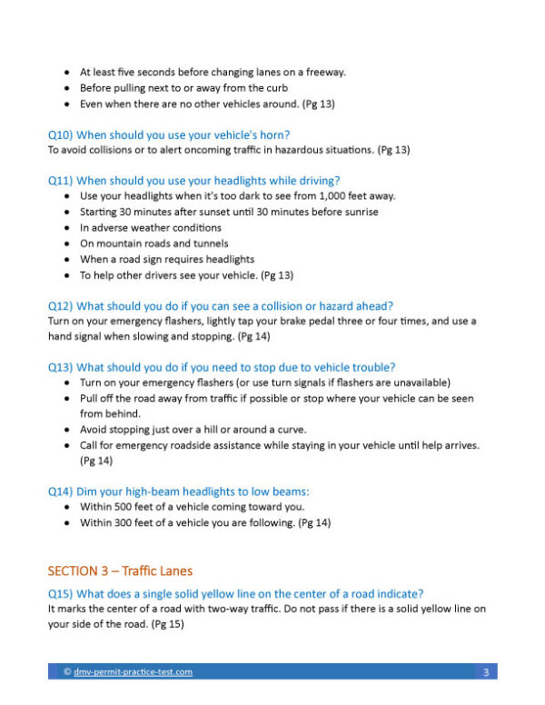 Ultimate California Dmv Cheat Sheet Dmv Permit Practice Test